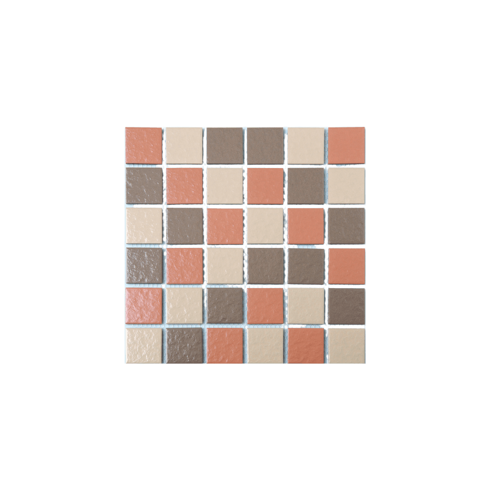 Mosaic Tile Porcelain Brown Mix 45x45mm