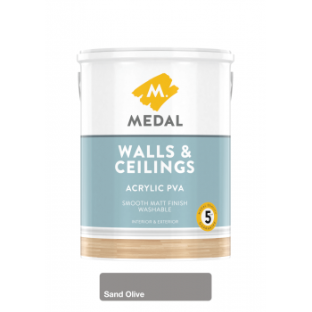 Medal Wall & Ceiling Acrylic Pva Sand Olive 5l