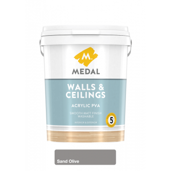 Medal Wall & Ceiling Acrylic Pva Sand Olive 20l