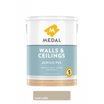 Medal Wall & Ceiling Acrylic Pva Lush Latte 5l