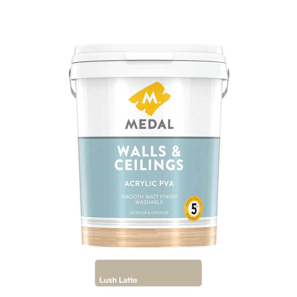 Medal Wall & Ceiling Acrylic Pva Lush Latte 20l