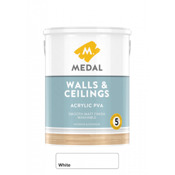 Medal Wall & Ceiling Acrylic Pva White 5l