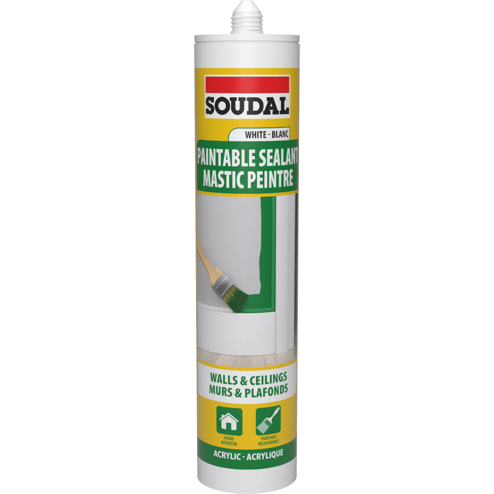 Soudal Paintable Sealant White 270ml, SOUDAL Cashbuild