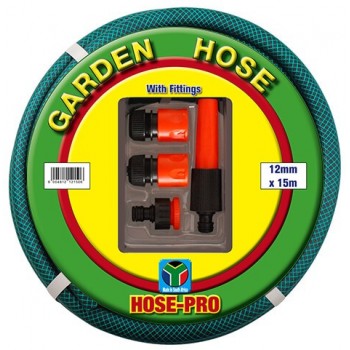 Hosepro Garden Hose 12mm X 15m And Fitt