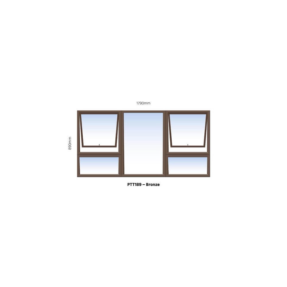 Window Frame Aluminium Ptt189 Bronze Left Hand