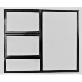 Window Frame Aluminiumin Ptt1815 Charcoal Clear Left Hand