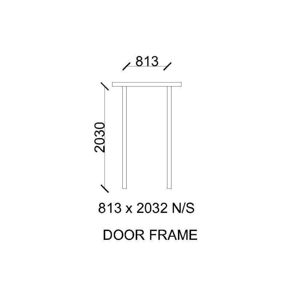 Door Frame Wood 70x48 Open In, Sill