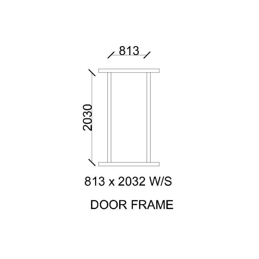 Door Frame Wood 70x48 Open Out, Sill