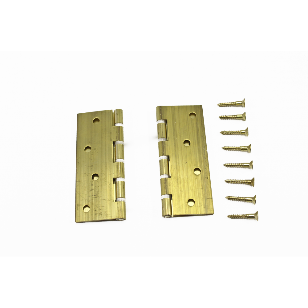 100x75mm Brass Butt Hinge with Nylon Washer & Screws, TROJAN Cashbuild
