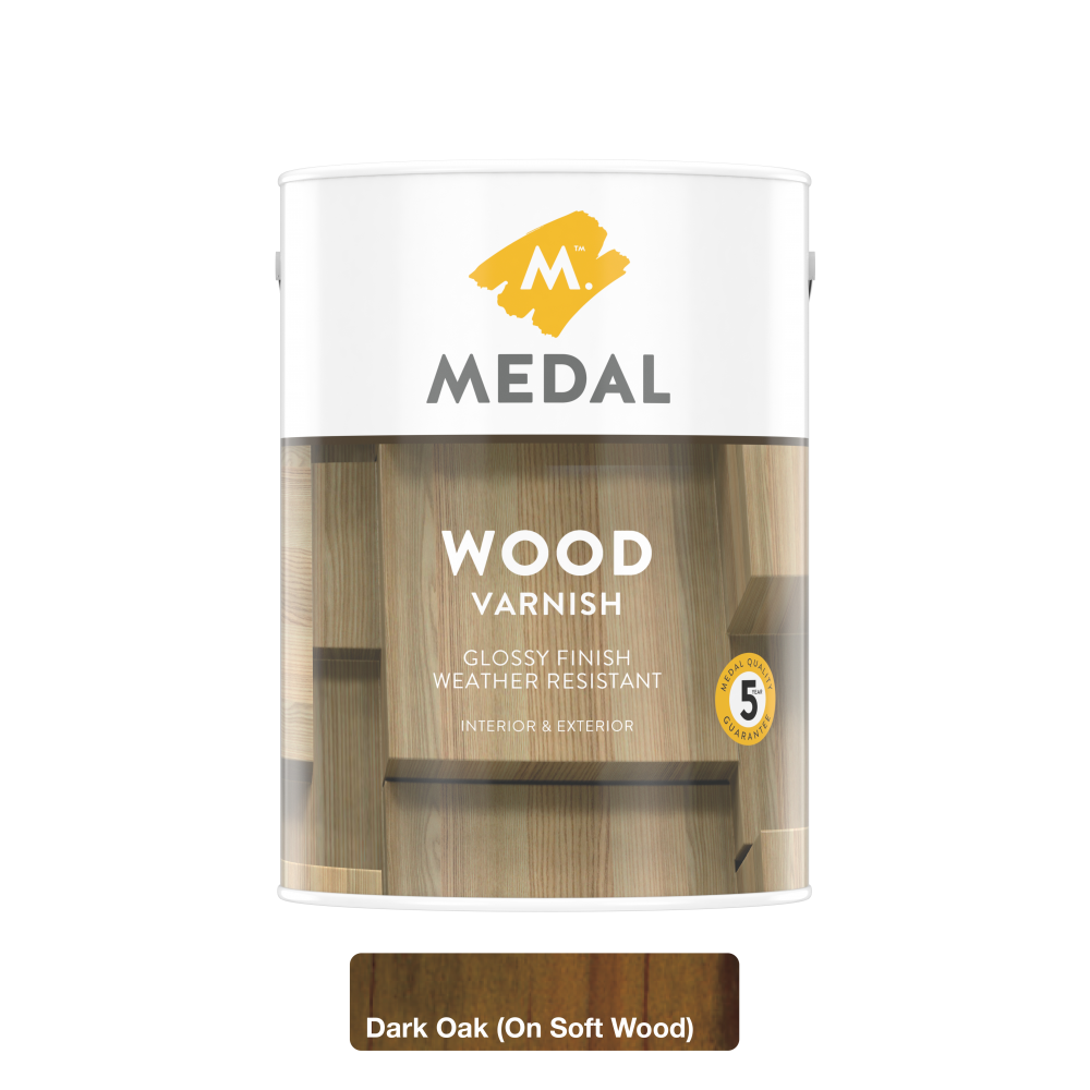 Medal Wood Varnish Dark Oak 5l