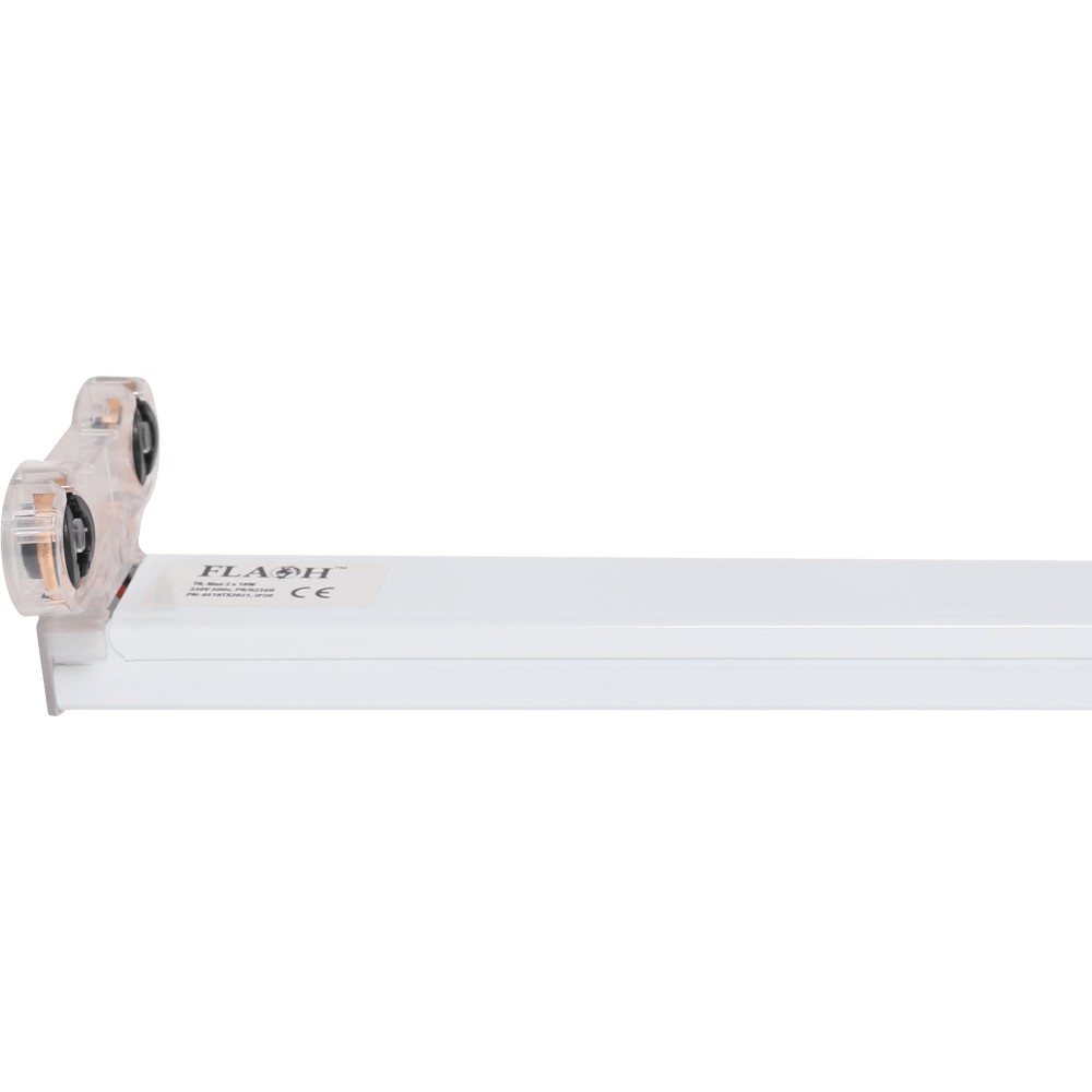 Led Double 600mm T8 Open Channel Fitting Flash