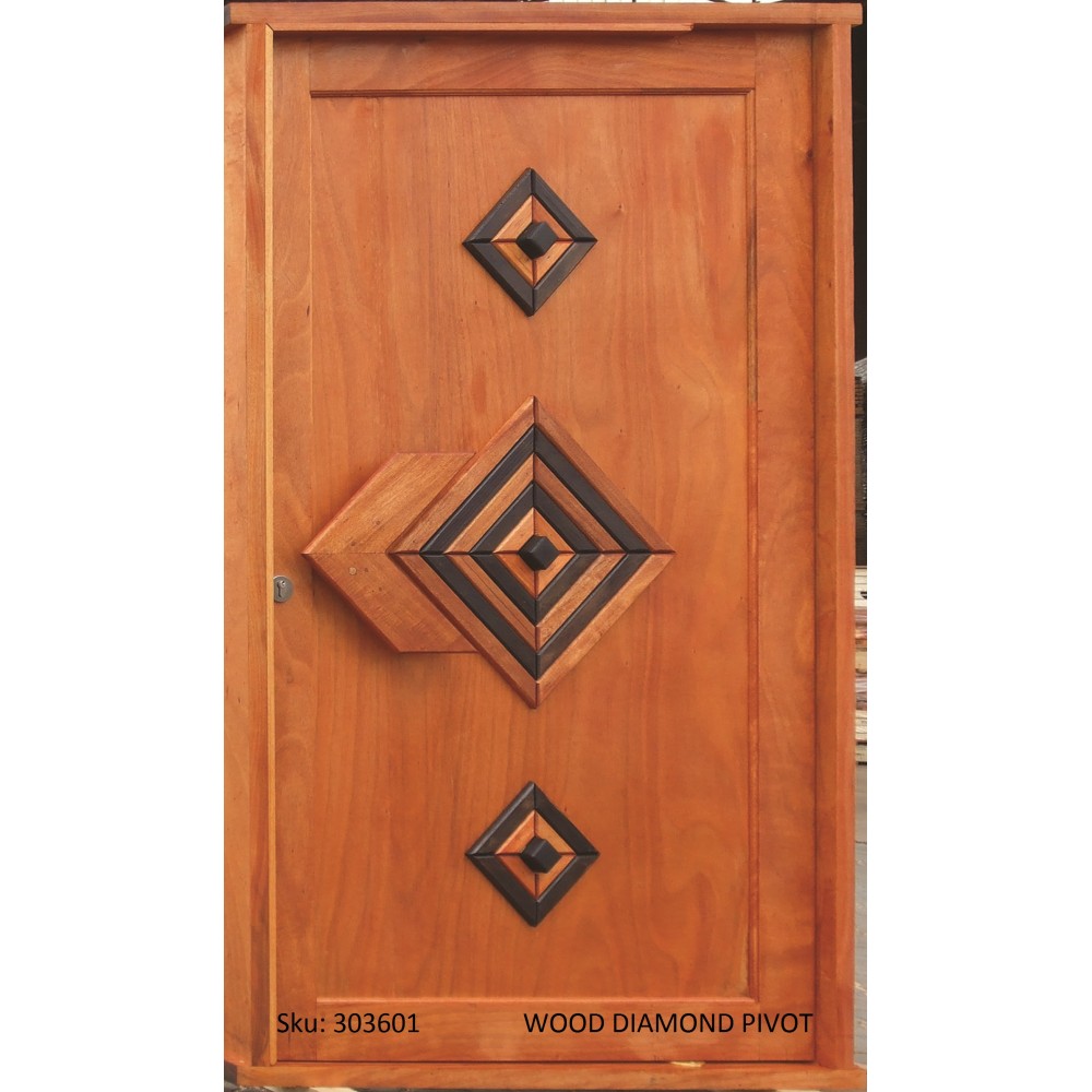 Door Wood Diamond Pivot Set