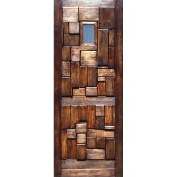 Door Wood Rustic Wth Glass