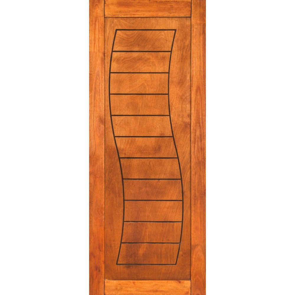 Horizontal Wave' Saligna Designer Full Exterior Door, ATM DOORS Cashbuild