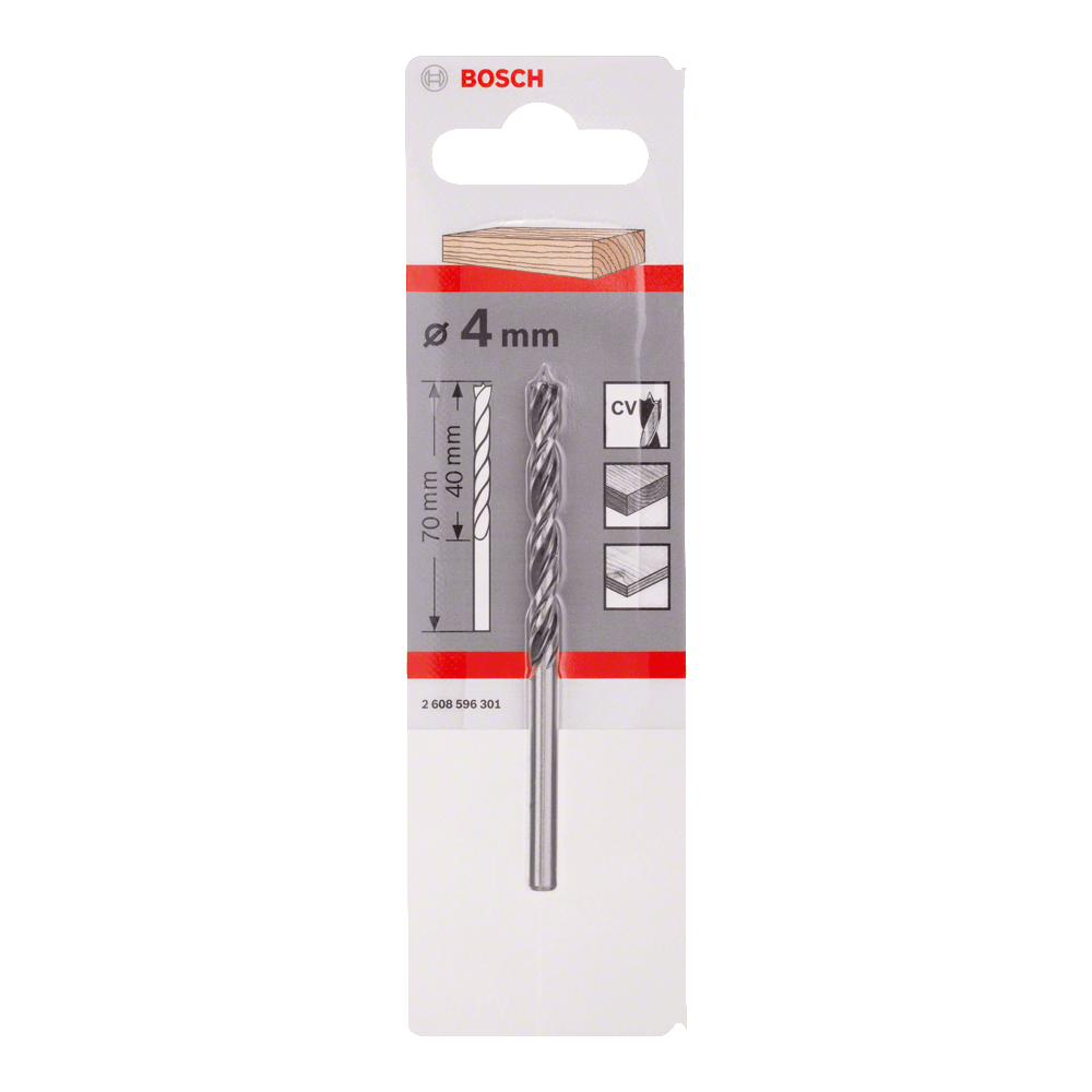 Bosch Wood Drill Bit 4.0mmx75mm, BOSCH Cashbuild