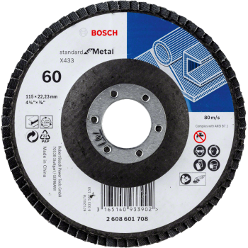 Bosch Flap Disc Metal 115x22.23x60