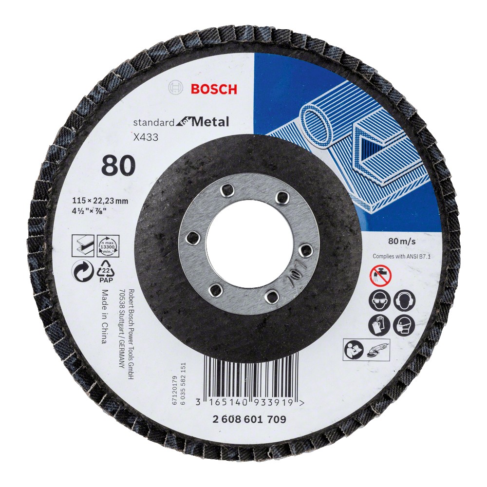 Bosch Flap Disc Metal 115x22.23x60