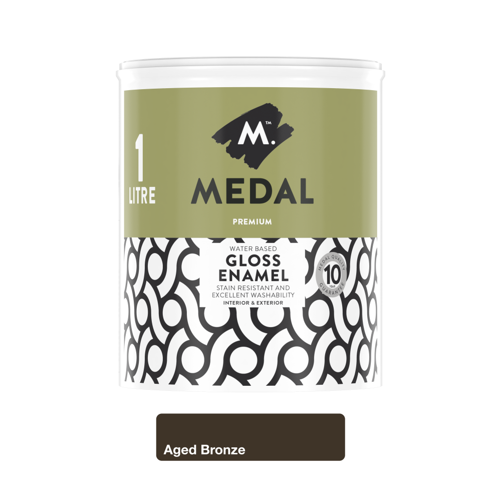 Medal Gloss Enamel Aged Bronze 1l, MEDAL PAINTS Cashbuild