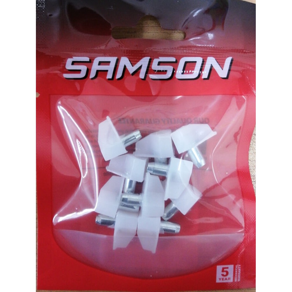 Samson Shelf Support 5mm White 10 Pieces Per Pack