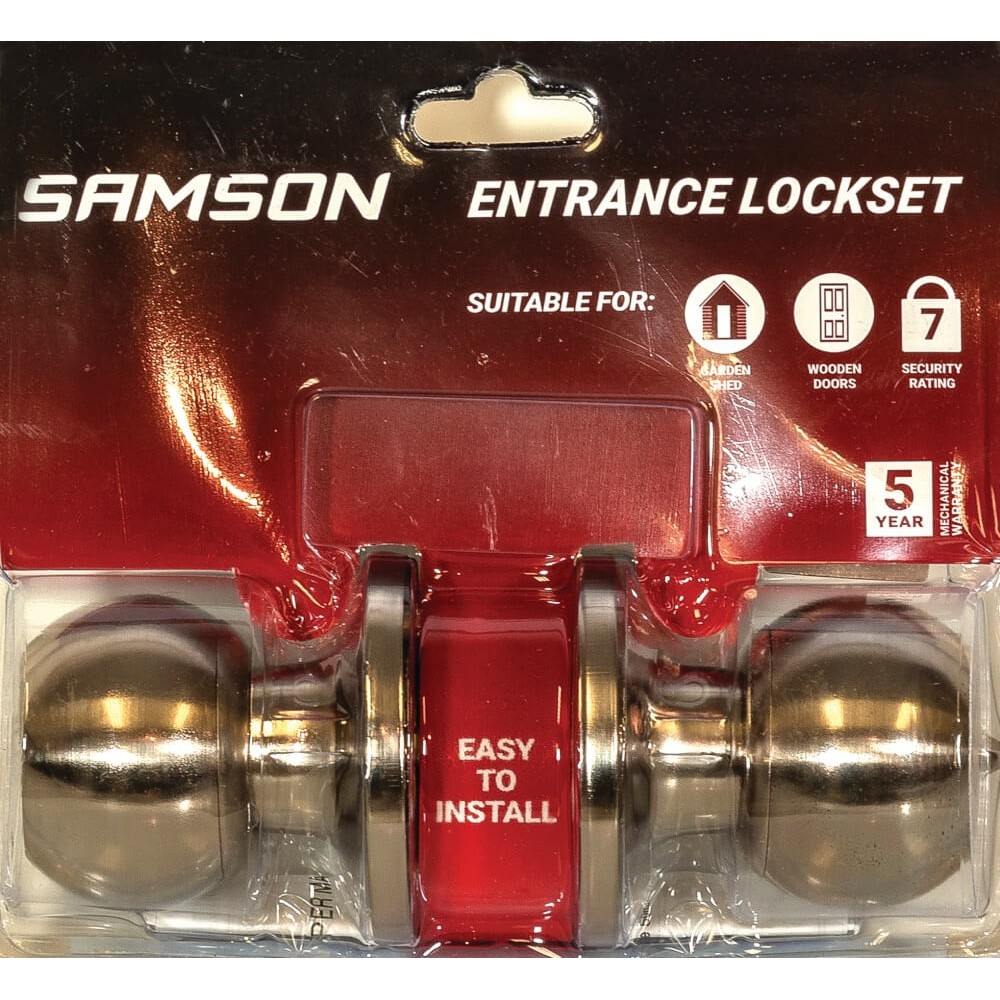 Samson Lock Set Entr Ball Knob Ss