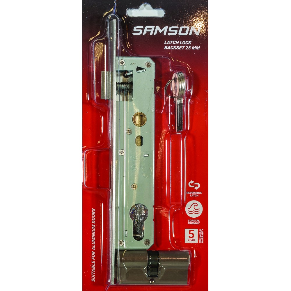 Samson Lock Latch 25mm & 65mm Cylinder, SAMSON Cashbuild