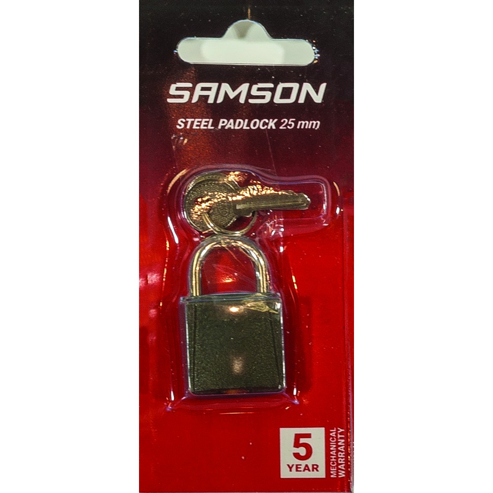 Samson Padlock Steel 25mm