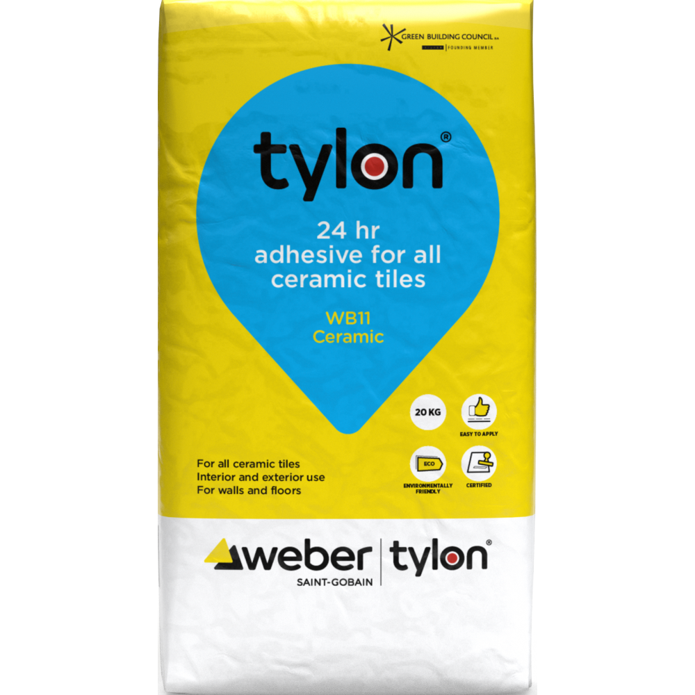 Tylon WB11 Ceramic Tile Adhesive 20Kg, TYLON Cashbuild