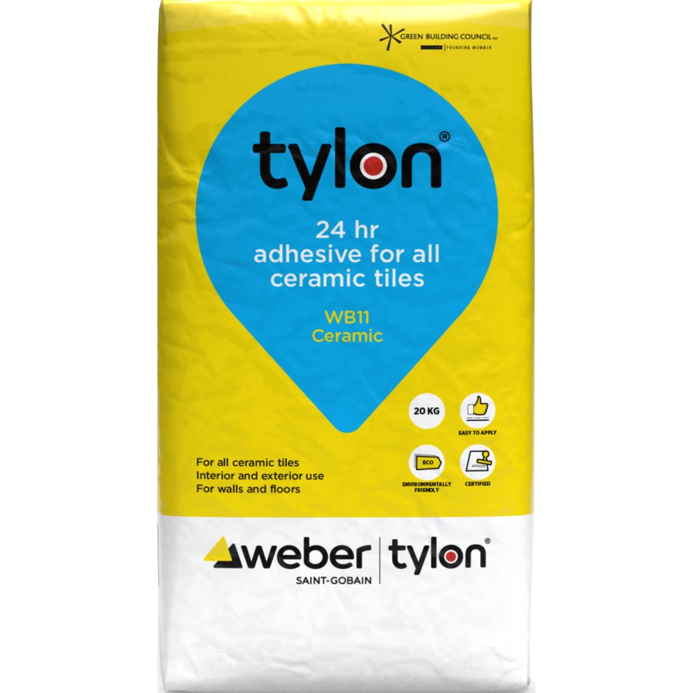 Tylon WB11 Ceramic Tile Adhesive 20Kg, TYLON Cashbuild