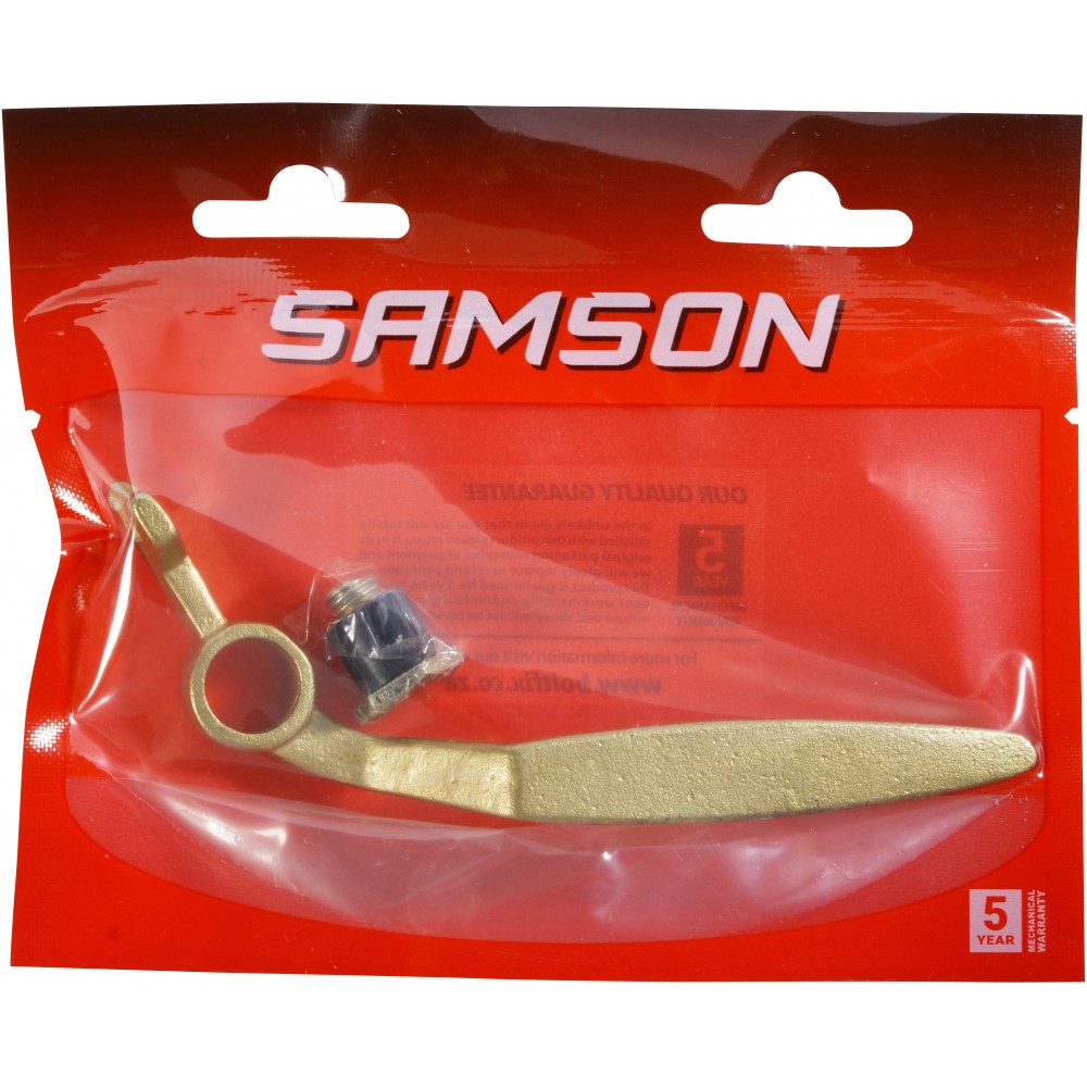 Samson Window Handle Brass L/h