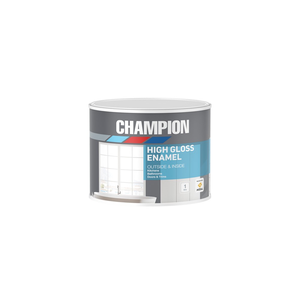 Champion High Gloss Enamel White 1l