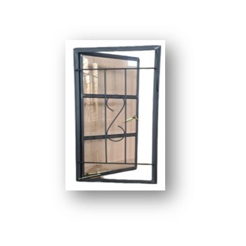 Window Frame Steel C1H Burglar Bars B1mm Glazed