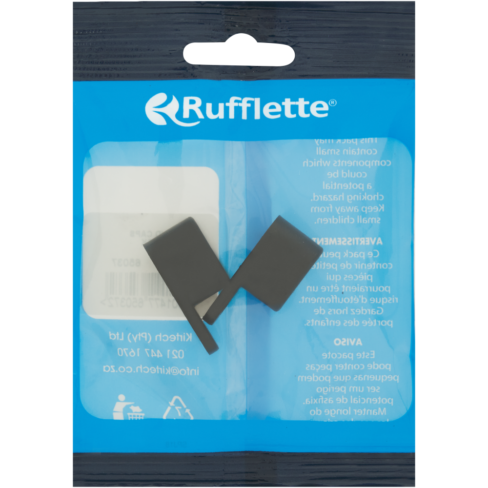 Black Curtain Track End Caps Black Quantity:2, - Cashbuild